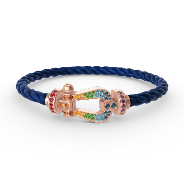 [Max Jewelry ]FORCE LARGE HORSESHOE  COLORED DIAMOND BRACELET ROSE GOLD