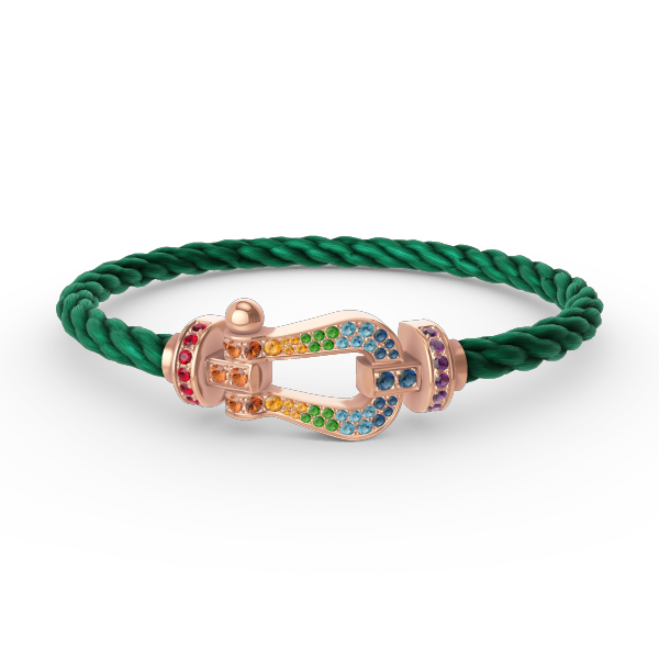 [Max Jewelry ]FORCE LARGE HORSESHOE  COLORED DIAMOND BRACELET ROSE GOLD