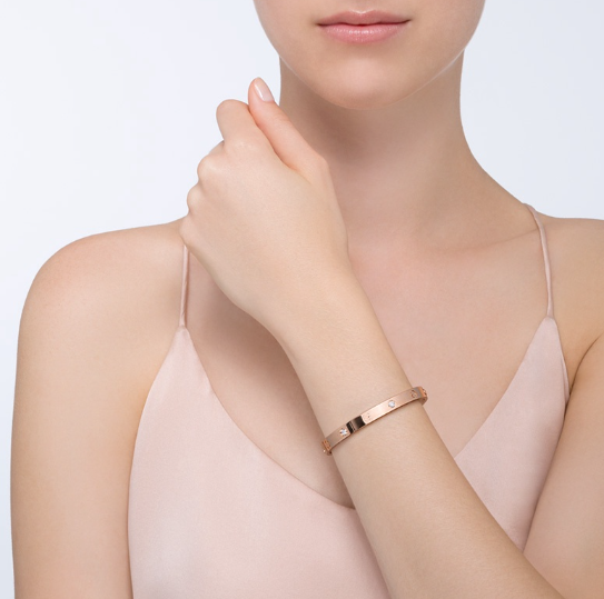 [Max Jewelry ]LOVE BRACELET 6.1MM 4 DIAMONDS