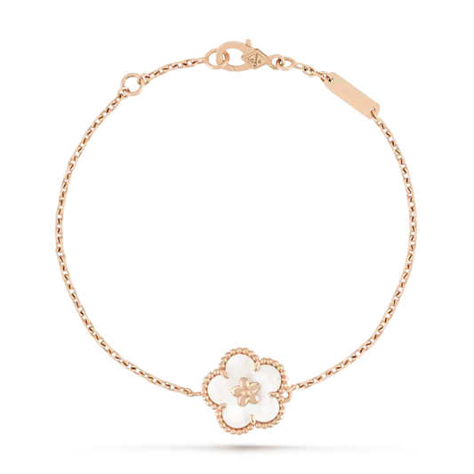 [Max Jewelry ]LUCKY WHITE MOP PLUM BLOSSOM  BRACELET