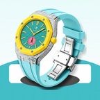 Royal Oak Pop Exclusive Steel Case With Diamond(Moissanite) & Silicone Strap
