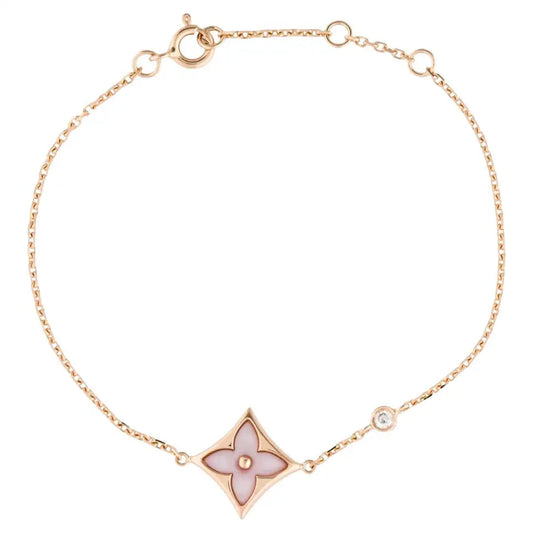 [Max Jewelry ]STAR 1 DIAMOND PINK GOLD BRACELET