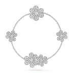 [Plus&Max]FRIVOLE SILVER 5 FLOWERS BRACELET