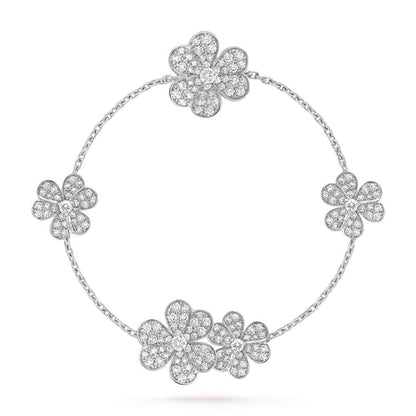 [Max Jewelry ]FRIVOLE SILVER 5 FLOWERS BRACELET