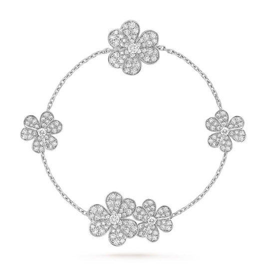 [Max Jewelry ]FRIVOLE SILVER 5 FLOWERS BRACELET
