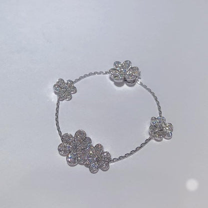 [Max Jewelry ]FRIVOLE SILVER 5 FLOWERS BRACELET
