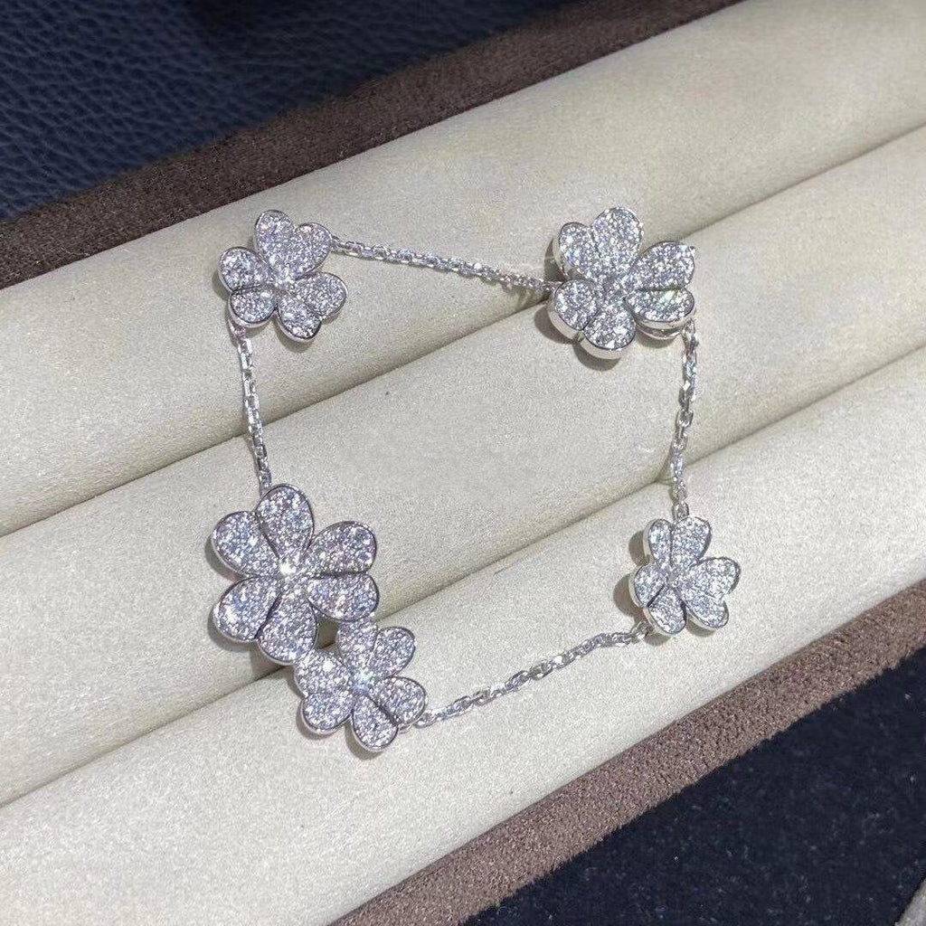 [Plus&Max]FRIVOLE SILVER 5 FLOWERS BRACELET