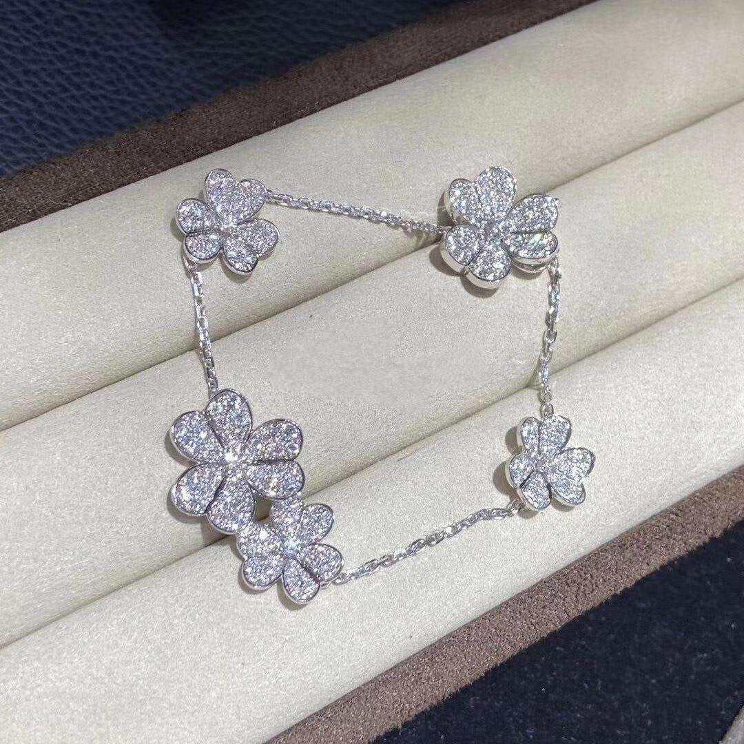 [Max Jewelry ]FRIVOLE SILVER 5 FLOWERS BRACELET