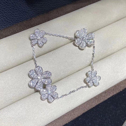 [Max Jewelry ]FRIVOLE SILVER 5 FLOWERS BRACELET