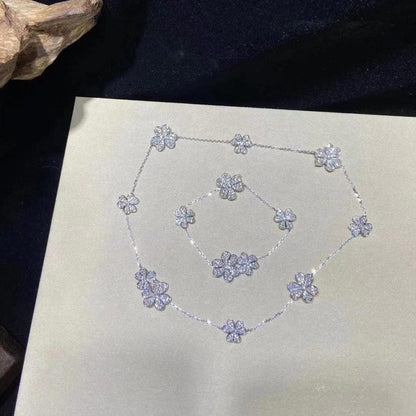 [Max Jewelry ]FRIVOLE SILVER 5 FLOWERS BRACELET