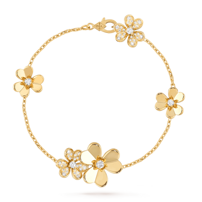 [Max Jewelry ]FRIVOLE GOLD 5 FLOWERS BRACELET