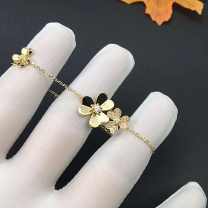 [Max Jewelry ]FRIVOLE GOLD 5 FLOWERS BRACELET
