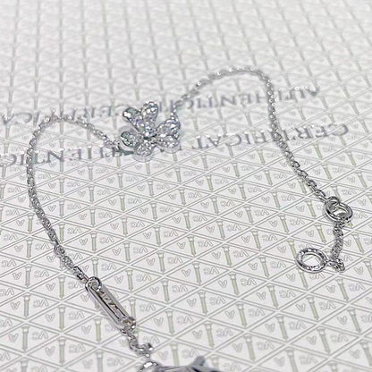 [Max Jewelry ]FRIVOLE SILVER FLOWER DIAMOND BRACELET