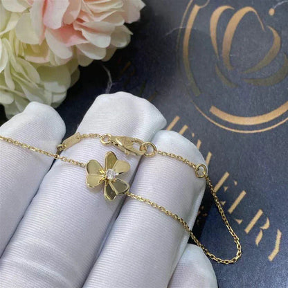 [Max Jewelry ]FRIVOLE GOLD FLOWER PINK MALACHITE BRACELET