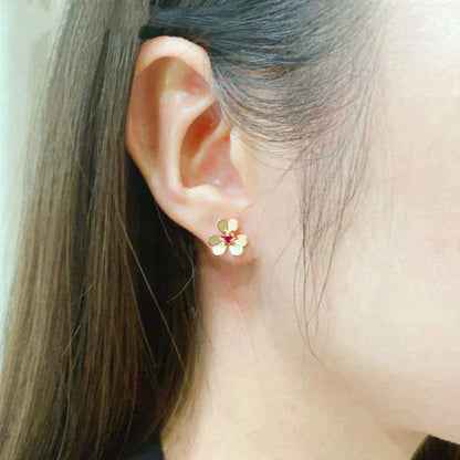 [Max Jewelry ]FRIVOLE  FLOWER PINK EARRINGS