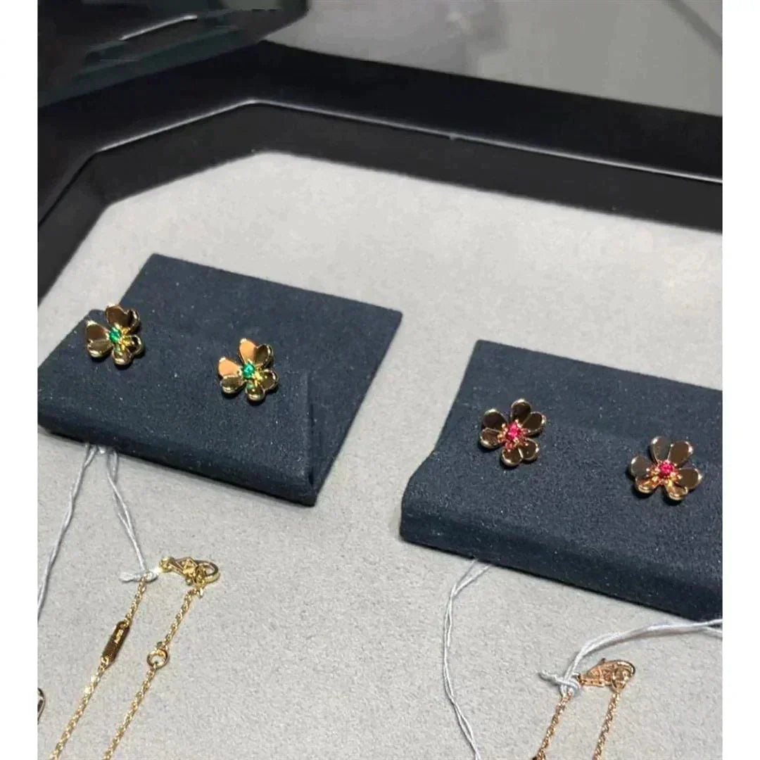 [Max Jewelry ]FRIVOLE  FLOWER PINK EARRINGS
