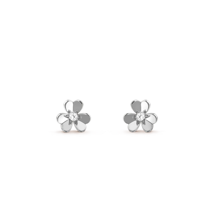 [Max Jewelry ]FRIVOLE MINI SILVER FLOWER EARRINGS