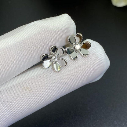 [Max Jewelry ]FRIVOLE MINI SILVER FLOWER EARRINGS