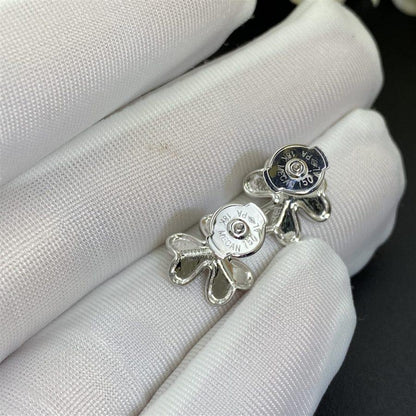 [Max Jewelry ]FRIVOLE MINI SILVER FLOWER EARRINGS