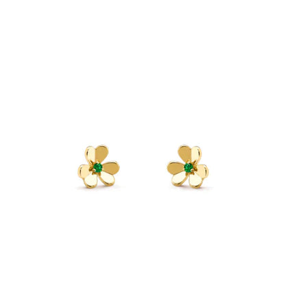 [Max Jewelry ]FRIVOLE  FLOWER MALACHITE EARRINGS