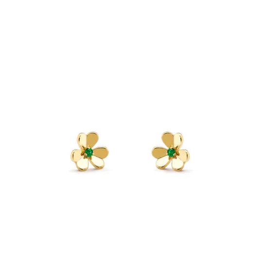 [Max Jewelry ]FRIVOLE  FLOWER MALACHITE EARRINGS