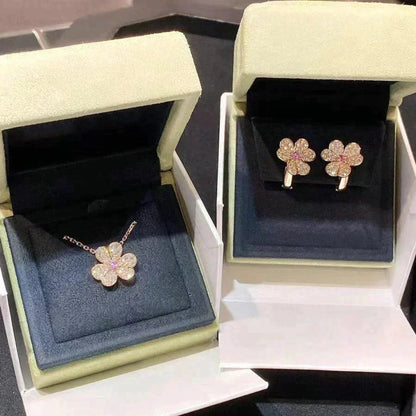[Max Jewelry ]FRIVOLE ROSE GOLD FLOWER DIAMOND NECKLACE