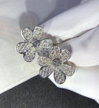 [Plus&Max]FRIVOLE SILVER FLOWER DIAMOND EARRINGS