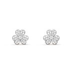 [Plus&Max]FRIVOLE SILVER FLOWER DIAMOND EARRINGS