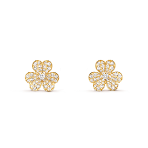 [Plus&Max]FRIVOLE GOLD FLOWER DIAMOND EARRINGS