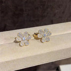 [Plus&Max]FRIVOLE GOLD FLOWER DIAMOND EARRINGS