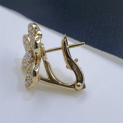 [Max Jewelry ]FRIVOLE GOLD FLOWER DIAMOND EARRINGS
