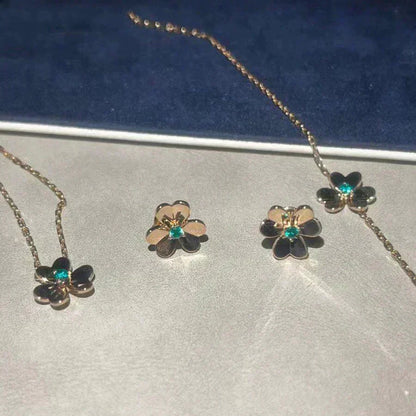 [Max Jewelry ]FRIVOLE  FLOWER MALACHITE EARRINGS