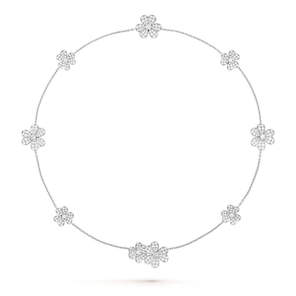 [Plus&Max]FRIVOLE SILVER 9 FLOWERS NECKLACE