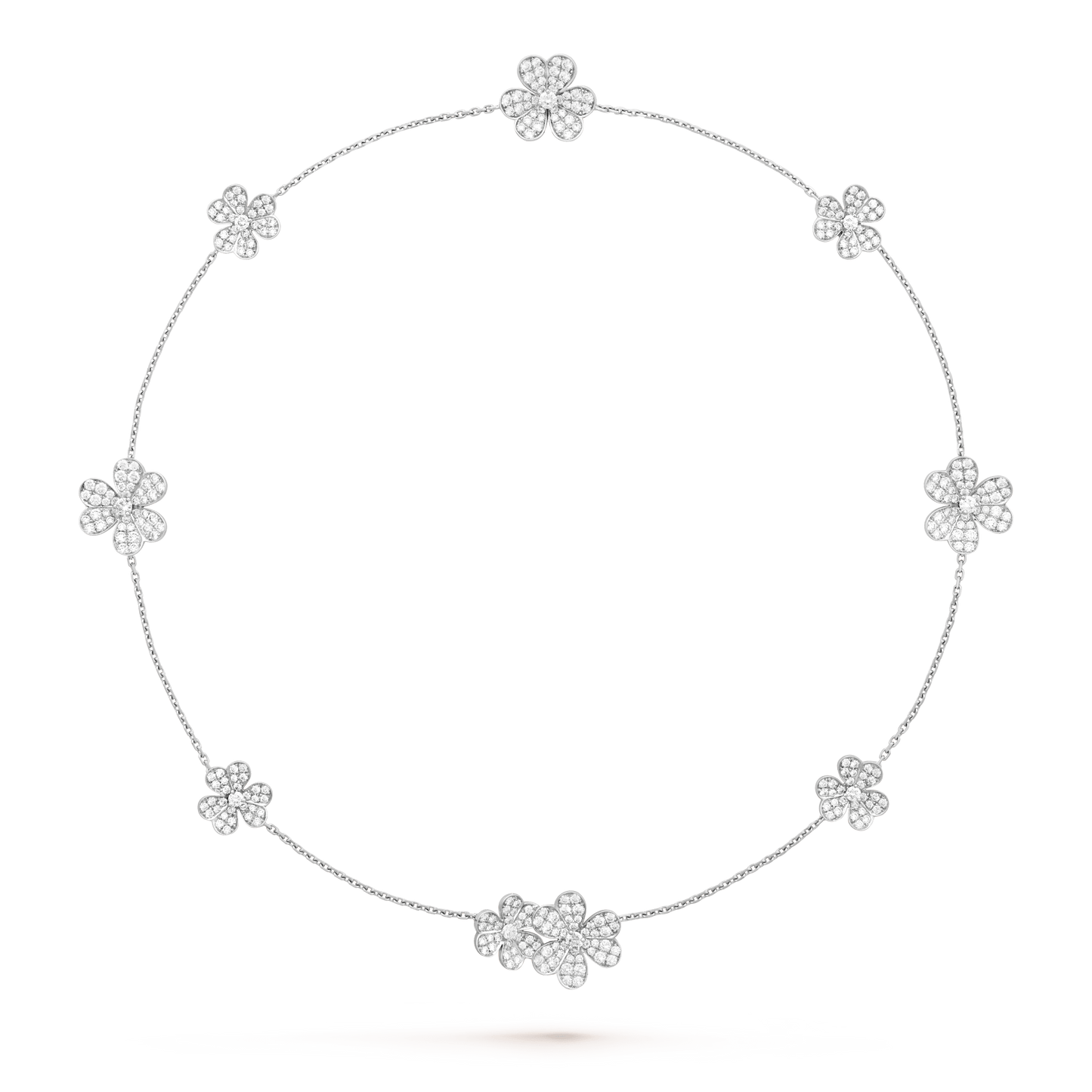 [Max Jewelry ]FRIVOLE SILVER 9 FLOWERS NECKLACE