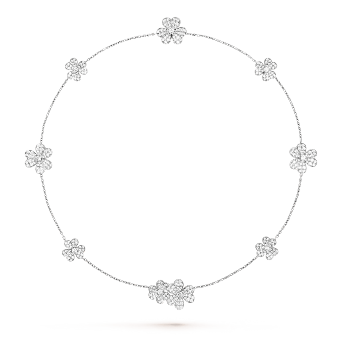 [Plus&Max]FRIVOLE SILVER 9 FLOWERS NECKLACE