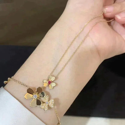 [Max Jewelry ]FRIVOLE GOLD FLOWER NECKLACE