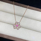 [Plus&Max]FRIVOLE ROSE GOLD FLOWER DIAMOND NECKLACE