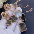 [Plus&Max]CLOVER EARRINGS DARK MOP 4 MOTIFS ROSE GOLD