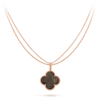 [Plus&Max]CLOVER 25MM GOLD DARK MOP BIG CLOVER NECKLACE