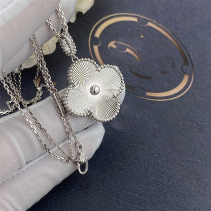 [Max Jewelry ]CLOVER 25MM SILVER BIG CLOVER NECKLACE
