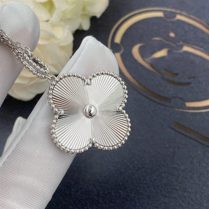 [Max Jewelry ]CLOVER 25MM SILVER BIG CLOVER NECKLACE