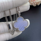 [Plus&Max]CLOVER SILVER CHALCEDONY BIG CLOVER NECKLACE
