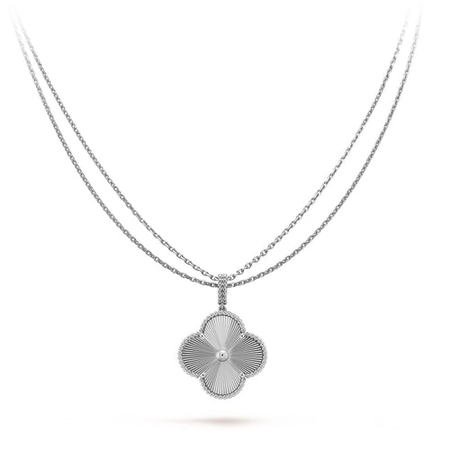 [Plus&Max]CLOVER 25MM SILVER BIG CLOVER NECKLACE
