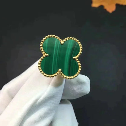[Max Jewelry ]CLOVER MALACHITE RING