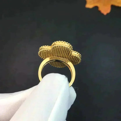 [Max Jewelry ]CLOVER MALACHITE RING