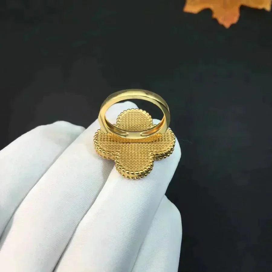 [Max Jewelry ]CLOVER MALACHITE RING