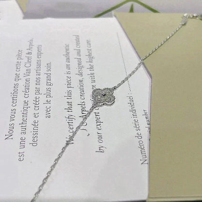 [Max Jewelry ]CLOVER  SINGLE FLOWER BRACELET SILVER