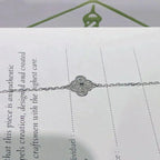 [Plus&Max]CLOVER  SINGLE FLOWER BRACELET SILVER