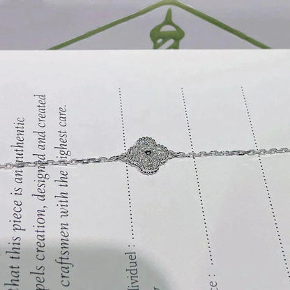 [Max Jewelry ]CLOVER  SINGLE FLOWER BRACELET SILVER