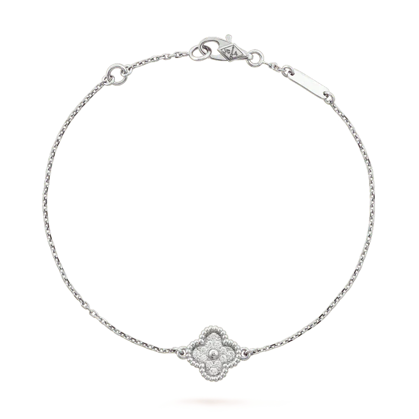 [Max Jewelry ]CLOVER  SINGLE FLOWER BRACELET SILVER